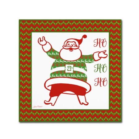 Jean Plout 'Ugly Christmas Sweater Santa 2' Canvas Art,14x14